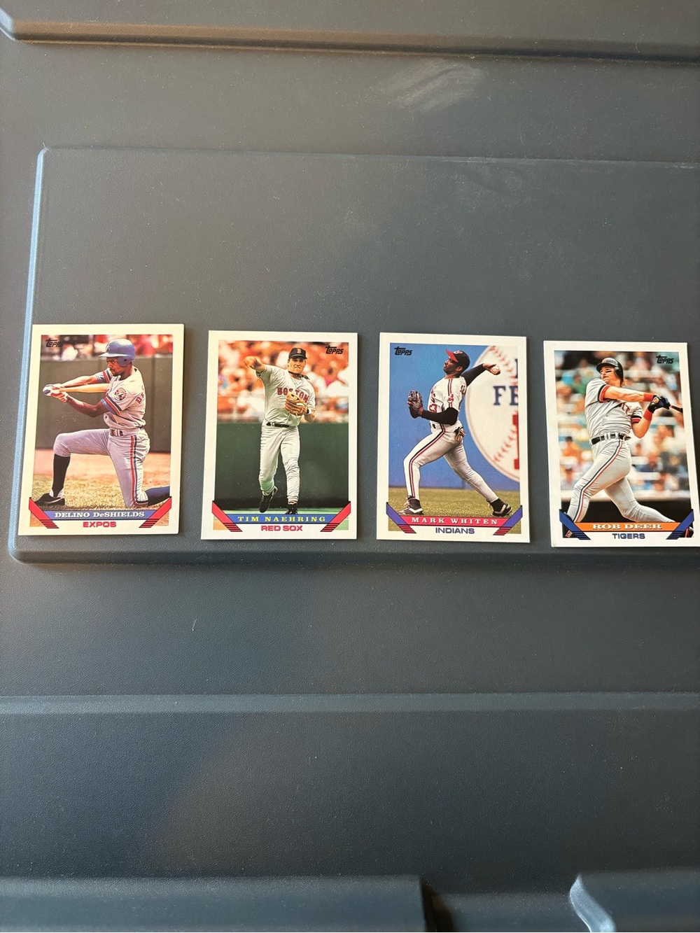 *MINT* Topps Baseball Cards - Red Sox (Naehring), Expos, Indians, Tigers